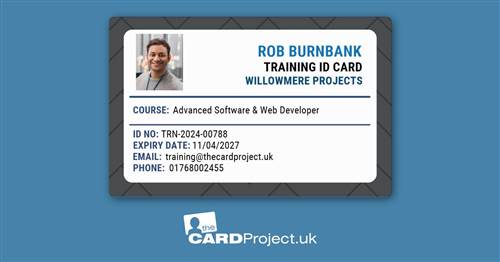 Training ID Card -  White and Blue Design